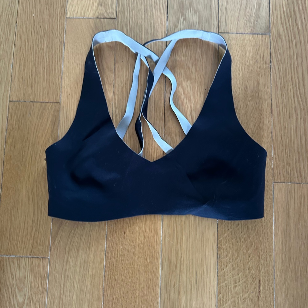 Lululemon Seamless Black Strapless Bra Top size 4